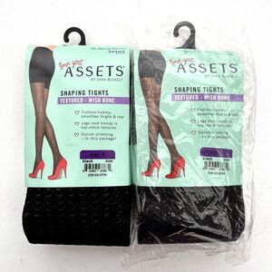 SPANX Sara Blakely Shaping Tights (2 packs) Black XXL – Textured Wish Bone NWT